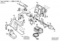 Bosch 0 603 933 742 PBM 7,2 VES-2 Hw Accu Drilling Machine 7.2 V / GB Spare Parts PBM7,2VES-2